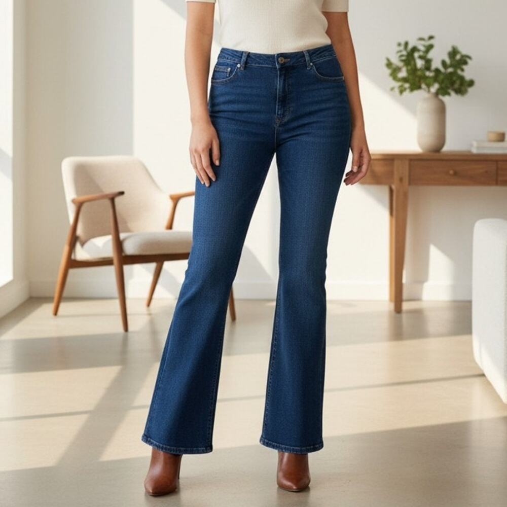 NWOT Tractor Brand Womens 20 Flare Jeans Dark Wash High Rise Plus Size 42x31